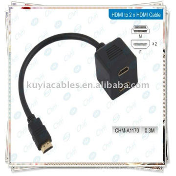 HDMI Мужской Для 2HDMI Женский Разветвитель Кабель-переходник